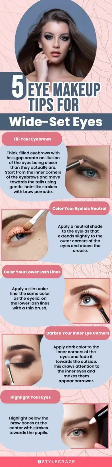 5 eye makeup tips for wide set eyes (infographic)