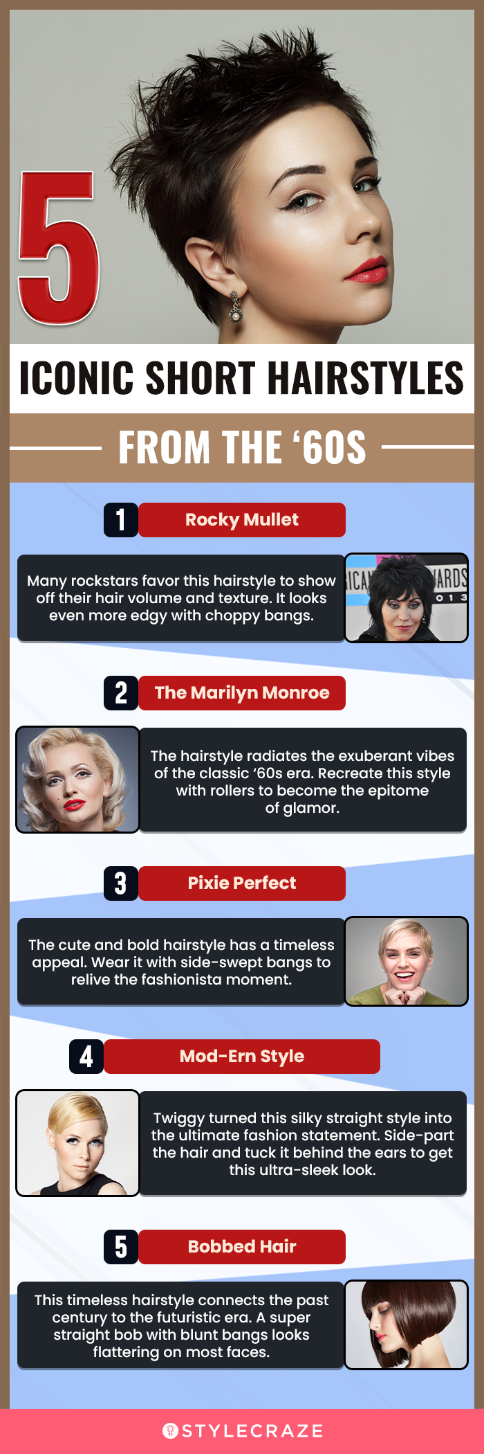 5 iconic short hairstyles from the ’60s (infographic)