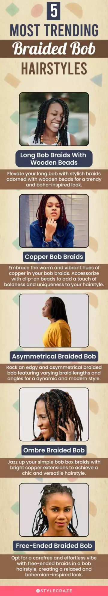 5 most trending braided bob hairstyles (infographic)