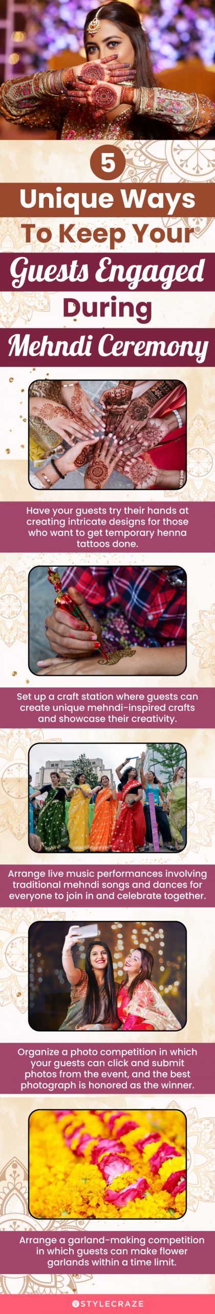 5 unique ways to keep your guest engaged during mehndi ceremony (infographic)