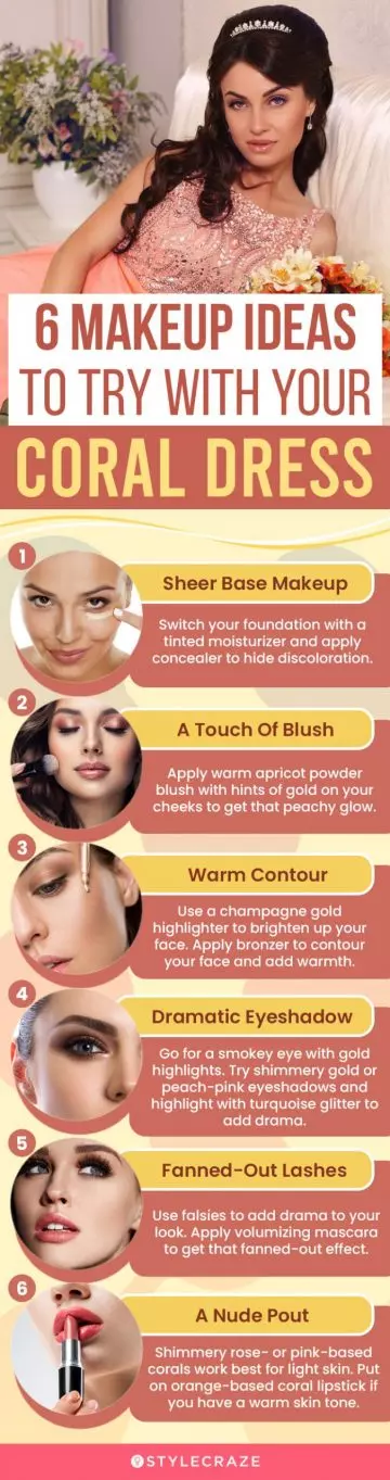 6 makeup ideas to try with your coral dress (infographic)