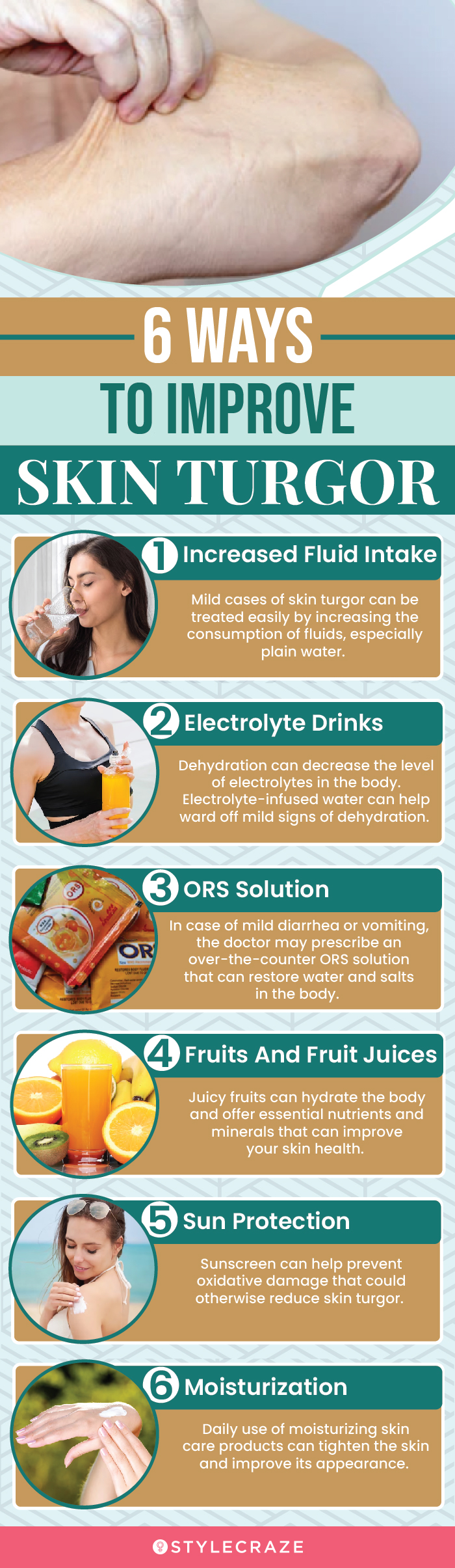 6 ways to improve skin turgor (infographic)