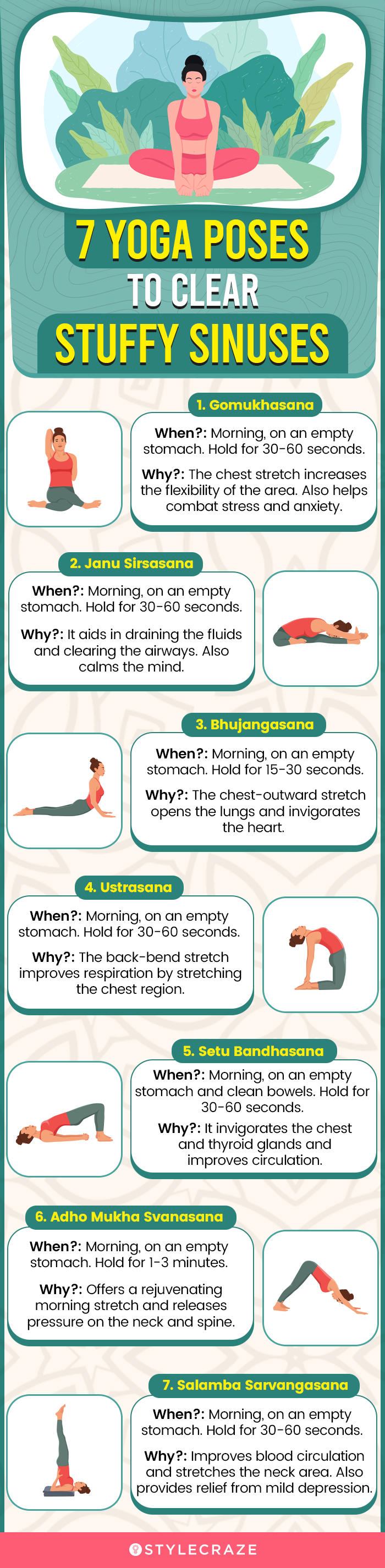 Yoga Exercises for Sinus Relief: Asanas to Improve Chronic Sinus Issues