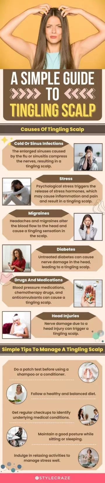 a simple guide to tingling scalp (infographic)