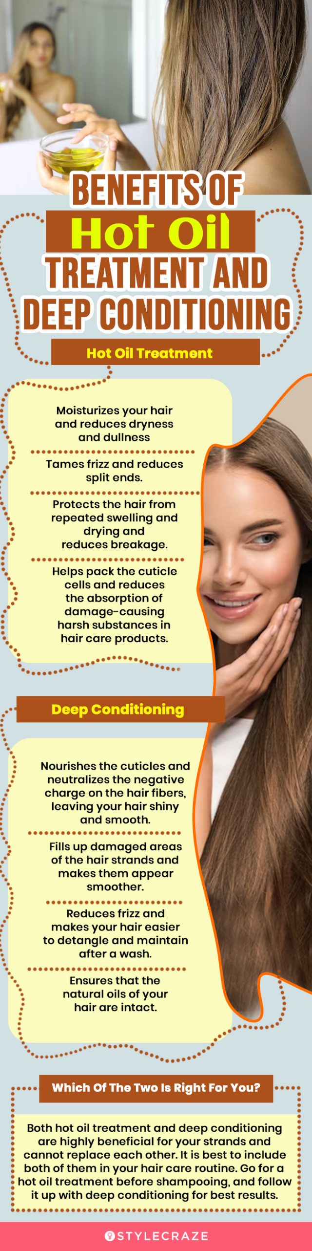 benefits of hot oil treatment and deep conditioning (infographic)