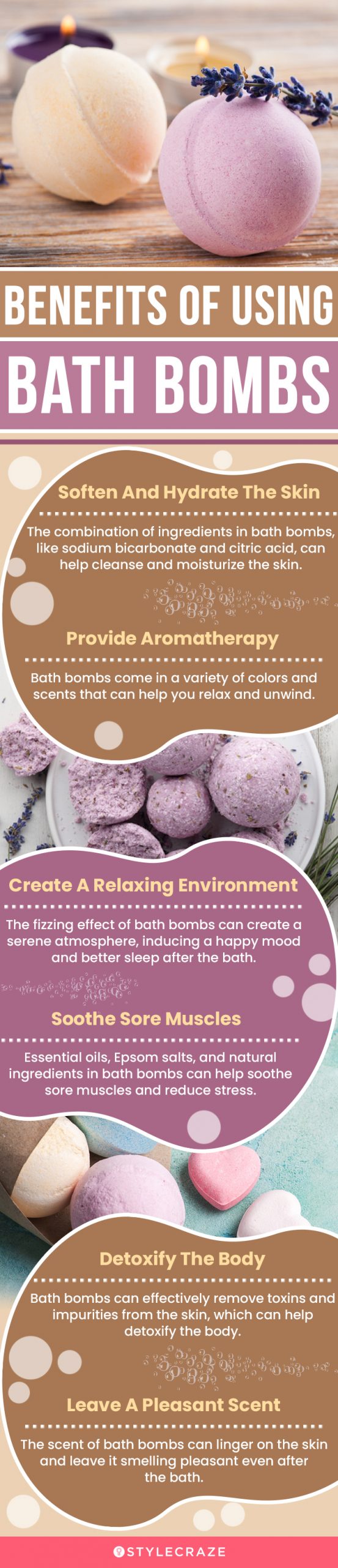 Benefits Of Using Bath Bombs (infographic)