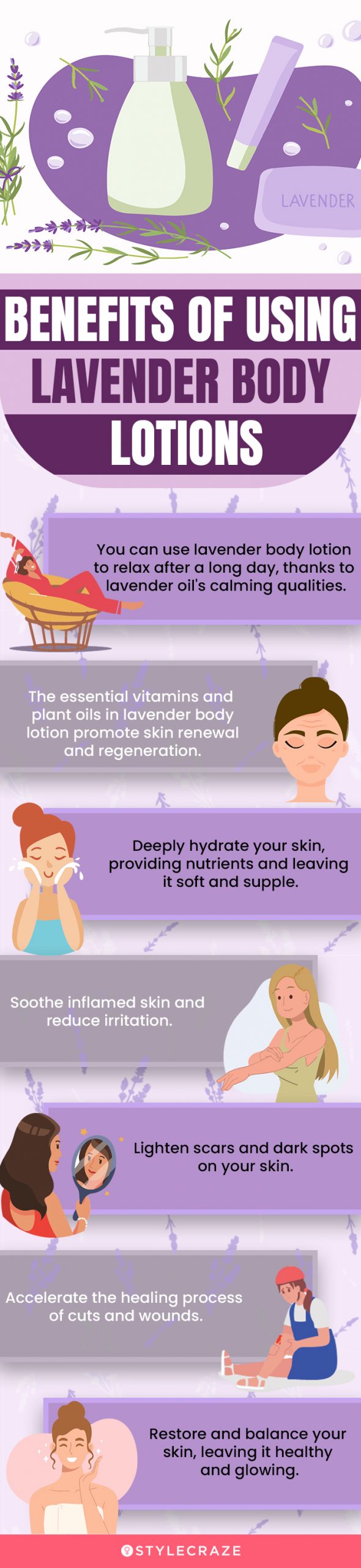 Benefits Of Using Lavender Body Lotions (infographic)