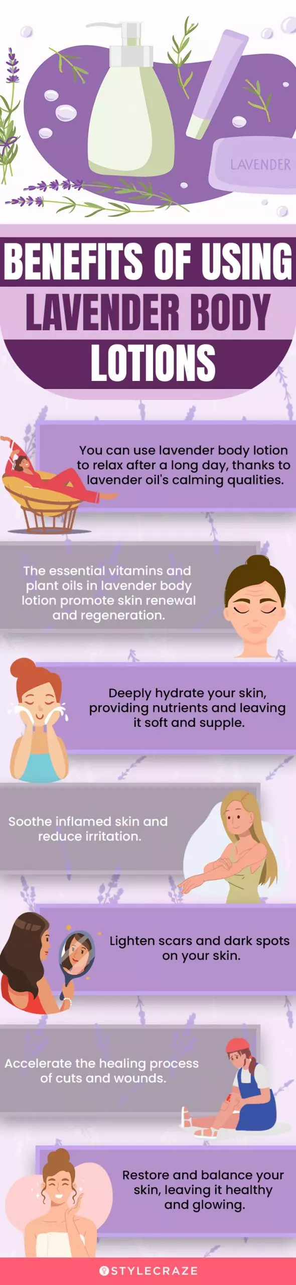Benefits Of Using Lavender Body Lotions (infographic)