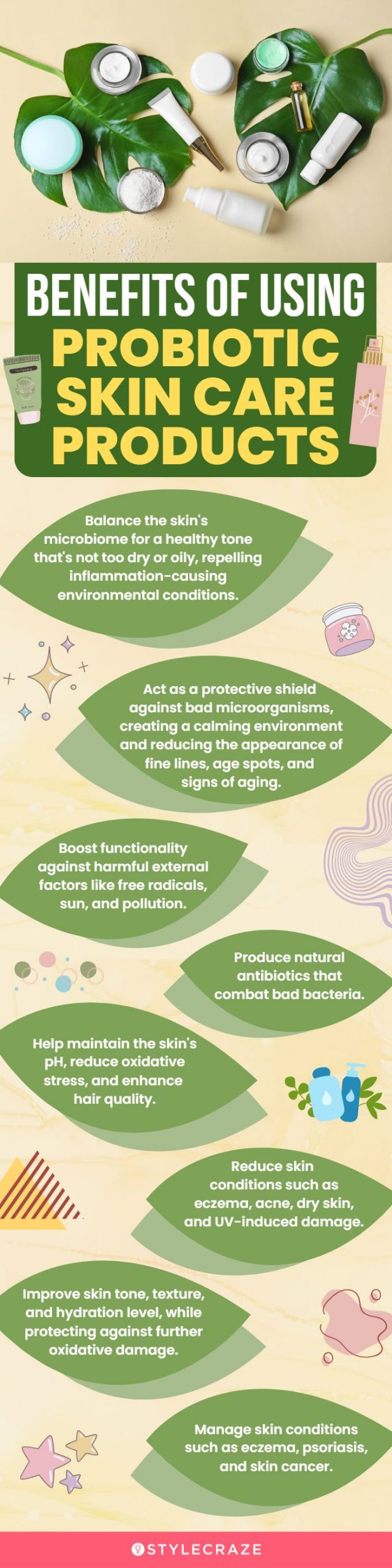 Benefits Of Using Probiotic Skin Care Products (infographic)