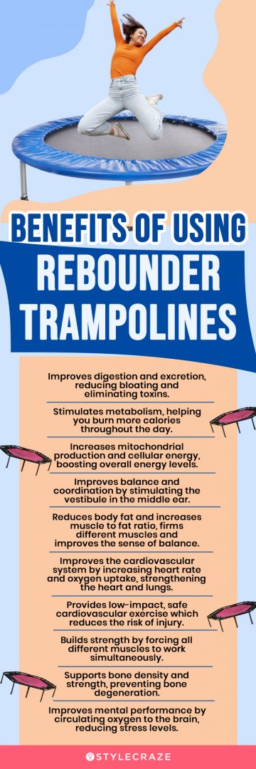 Benefits Of Using Rebounder Trampolines (infographic)