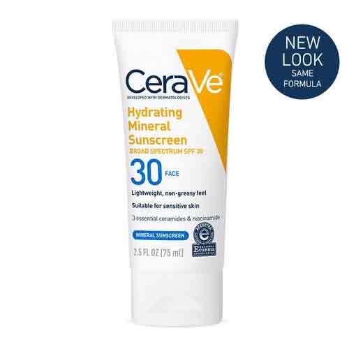 CeraVe Hydrating Mineral Sunscreen SPF 30 Face
