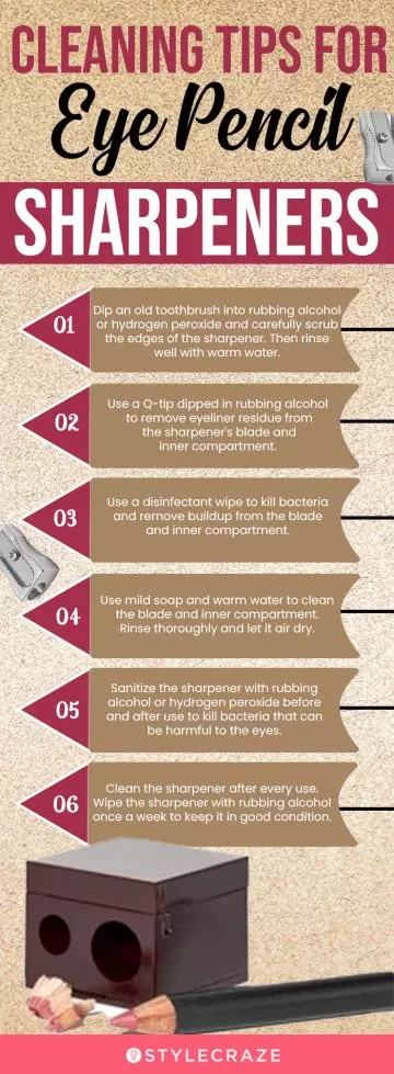 Cleaning Tips For Eye Pencil Sharpeners (infographic)