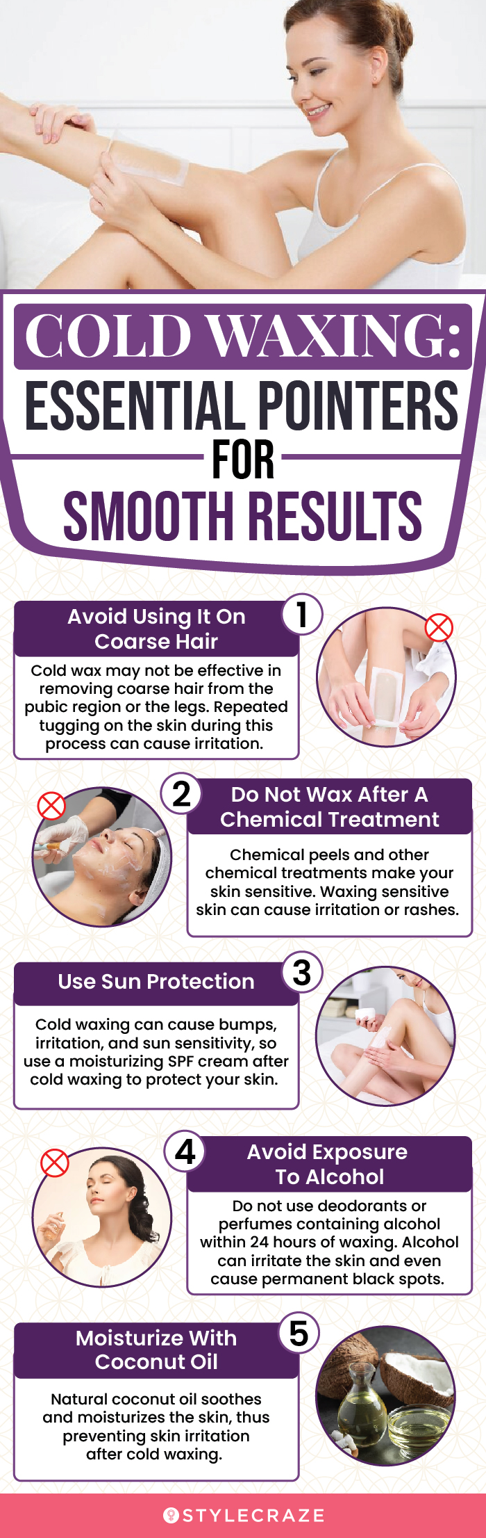 cold waxing essential pointers for smooth results (infographic)