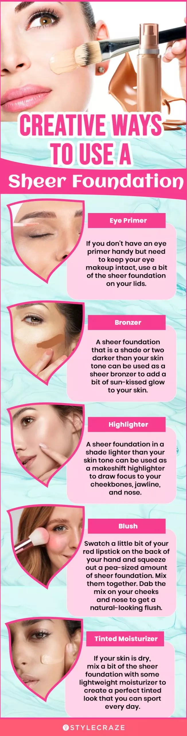 Creative Ways To Use A Sheer Foundation (infographic)