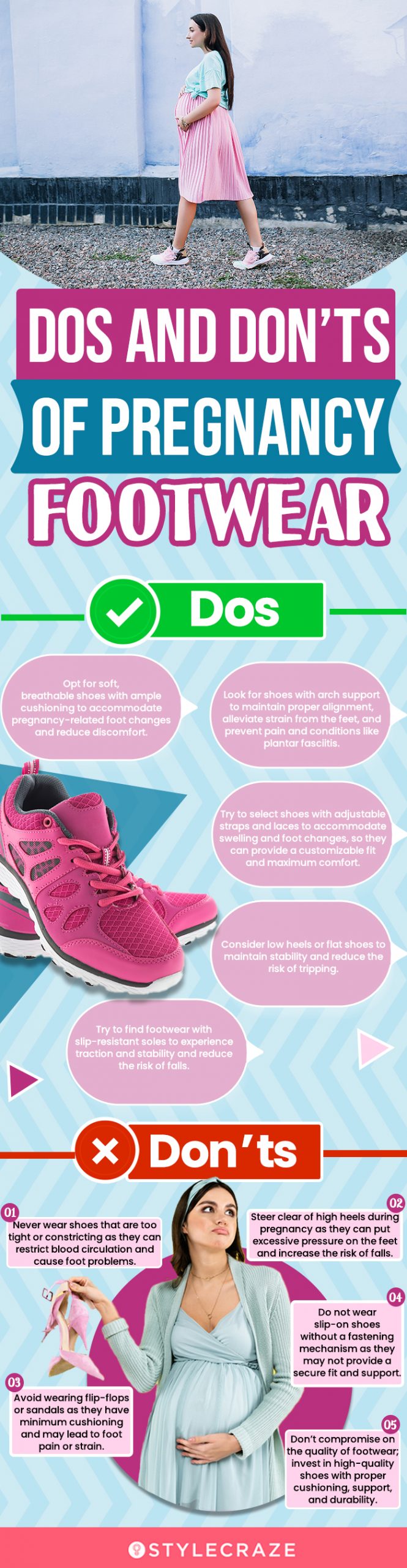Dos And Don’ts Of Pregnancy Footwear (infographic)
