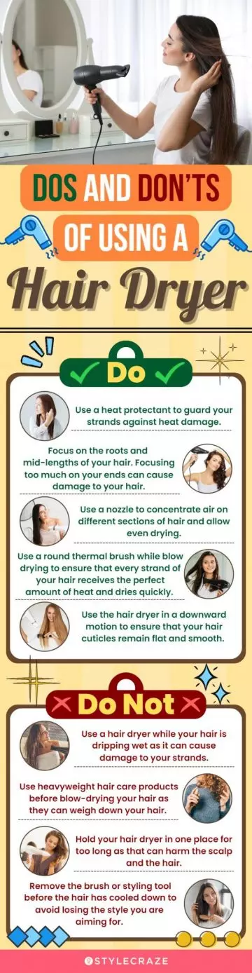 Dos And Don’ts Of Using A Hair Dryer (infographic)