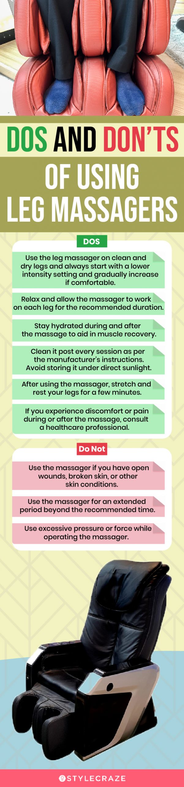 Dos And Don’ts Of Using Leg Massagers (infographic)