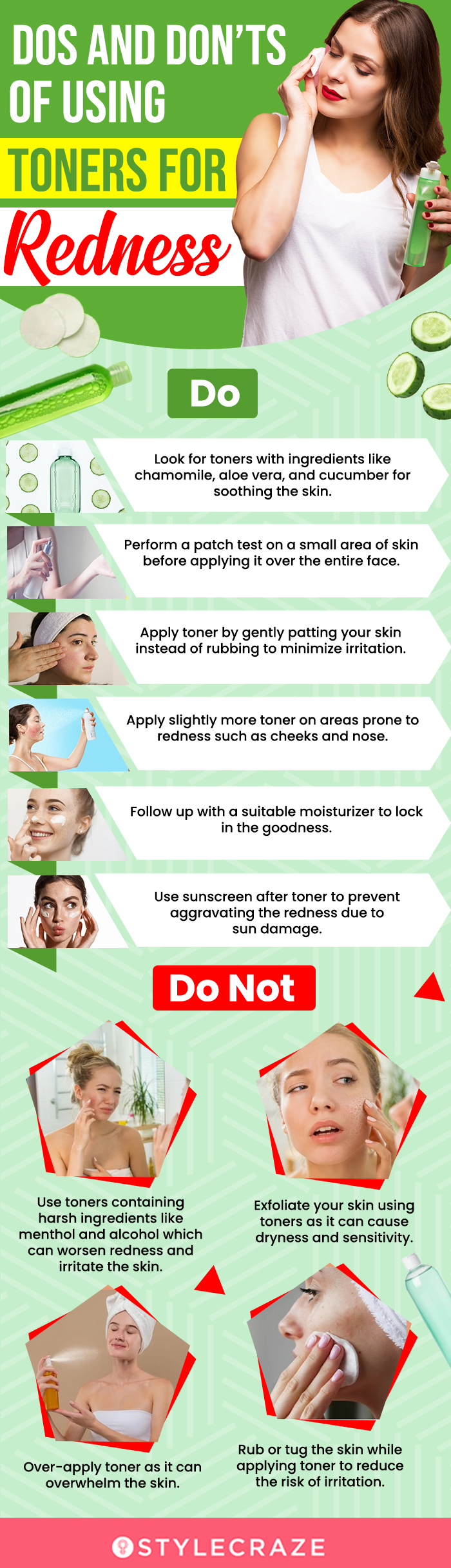 Do’s And Don’ts Of Using Toners For Redness (infographic)