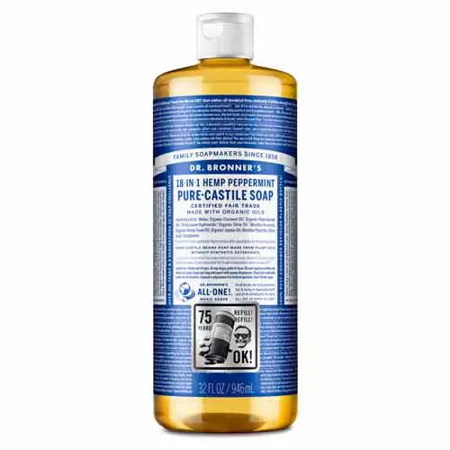 Dr. Bronner’s Hemp Peppermint Pure Castile Liquid Soap