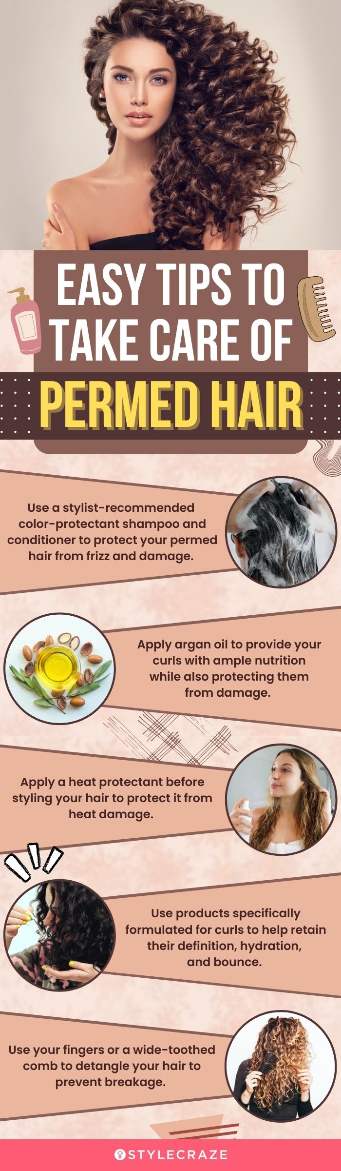 easy tips to take care of permed hair (infographic)
