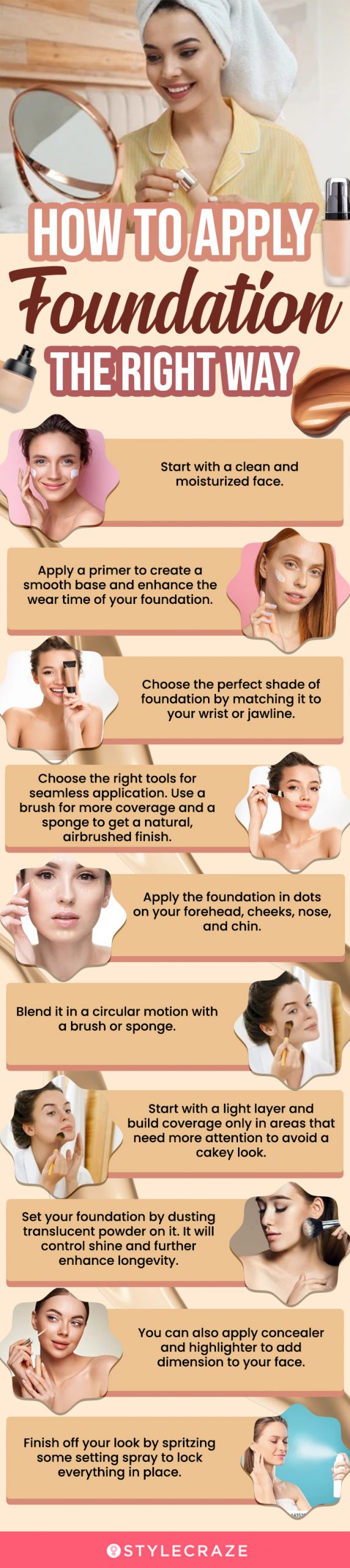 How To Apply Foundation The Right Way (infographic)