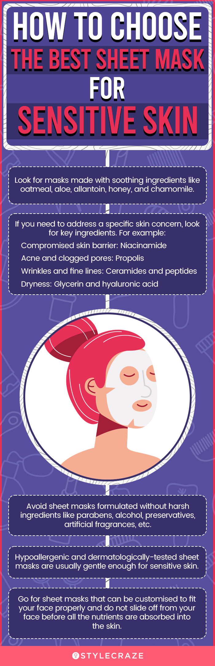 How To Choose The Best Sheet Mask For Sensitive Skin (infographic)