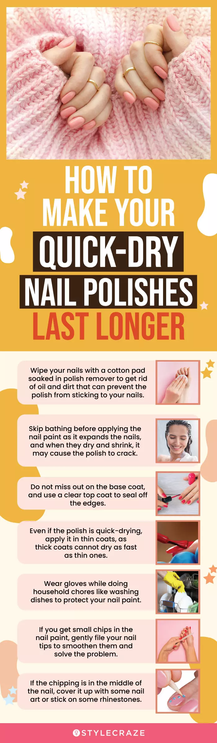 How To Make Your Quick-Dry Nail Polishes Last Longer (infographic)