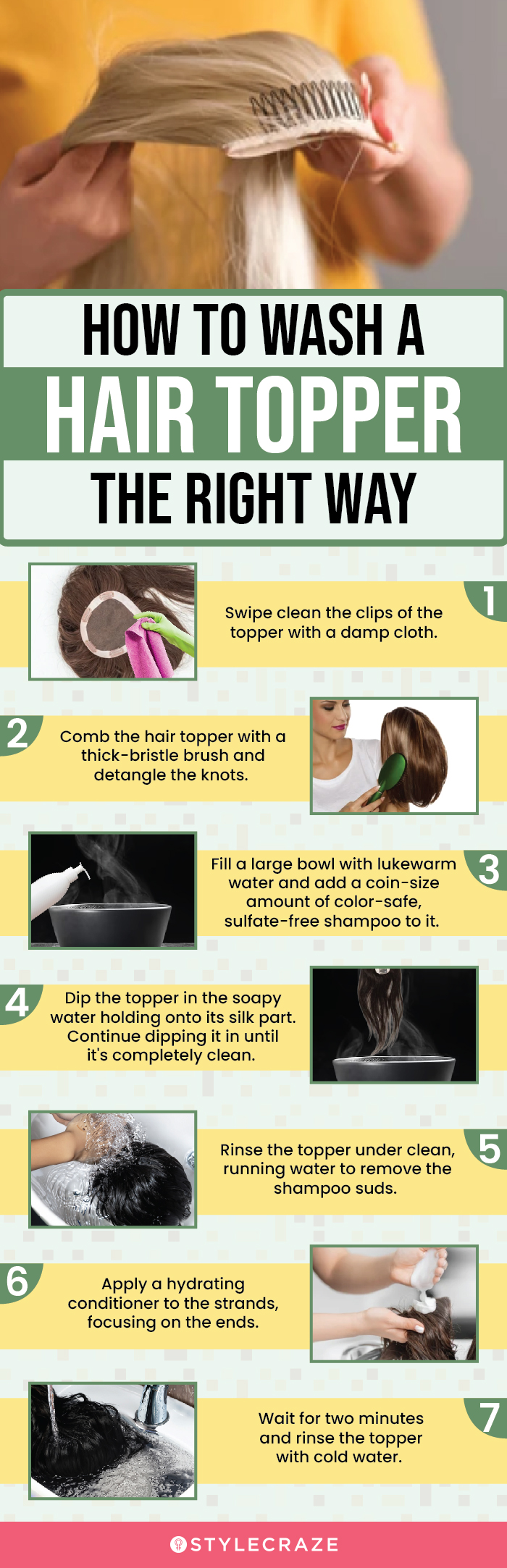 How To Wash A Hair Topper The Right Way (infographic)