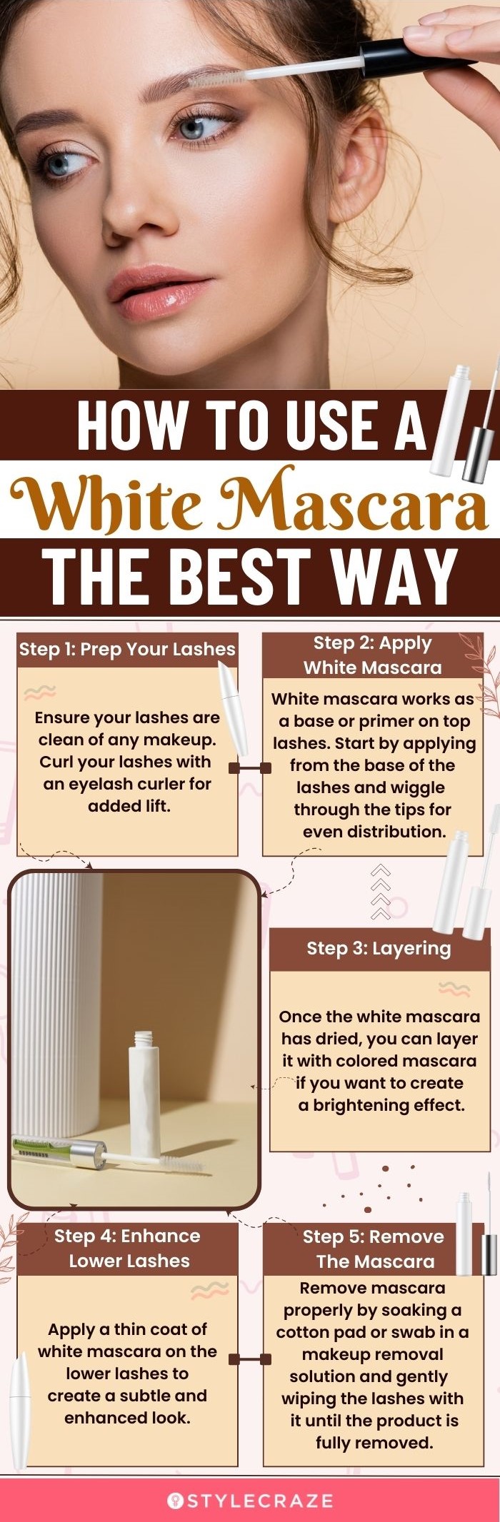 How To Use A White Mascara The Best Way (infographic)