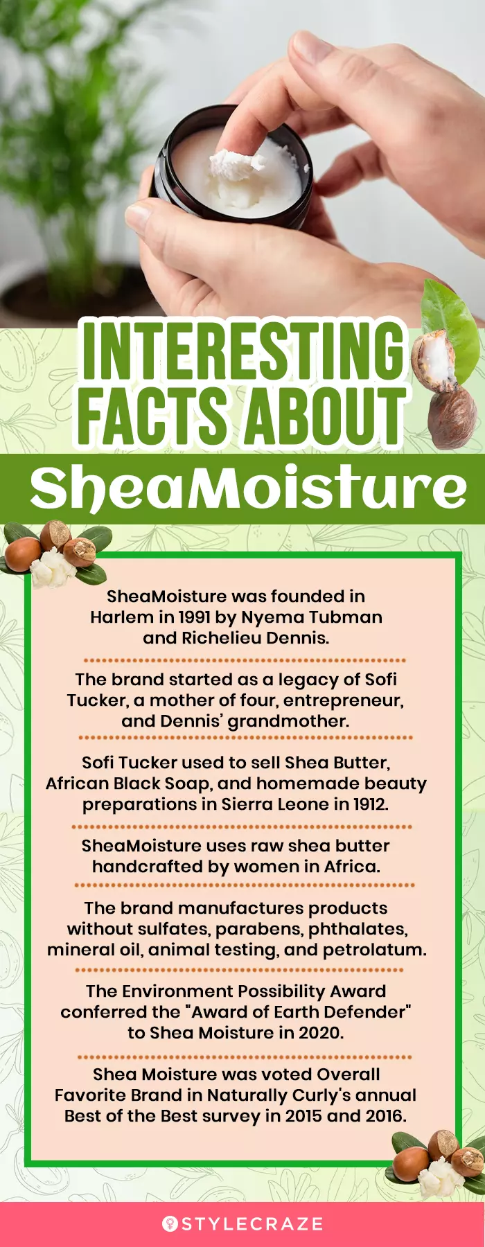 Interesting Facts About SheaMoisture (infographic)