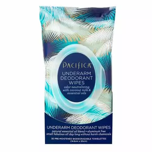 Pacifica Coconut Milk & Essential Oils Underarm Deodorant Wipes
