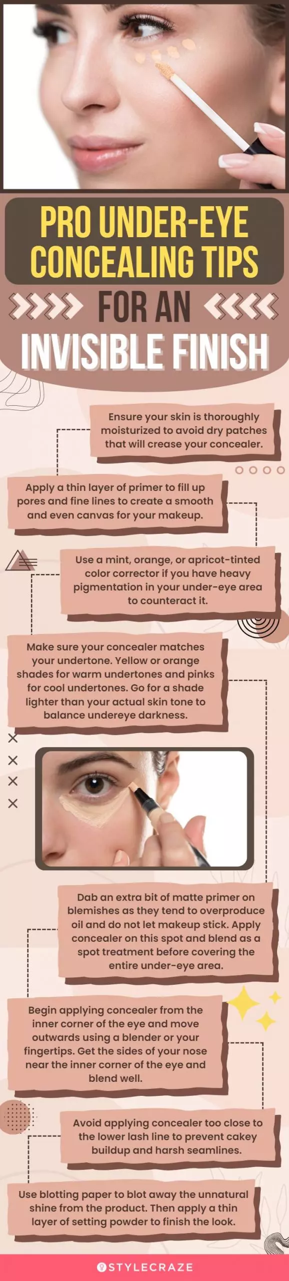 Pro Under-Eye Concealing Tips For An Invisible Finish (infographic)