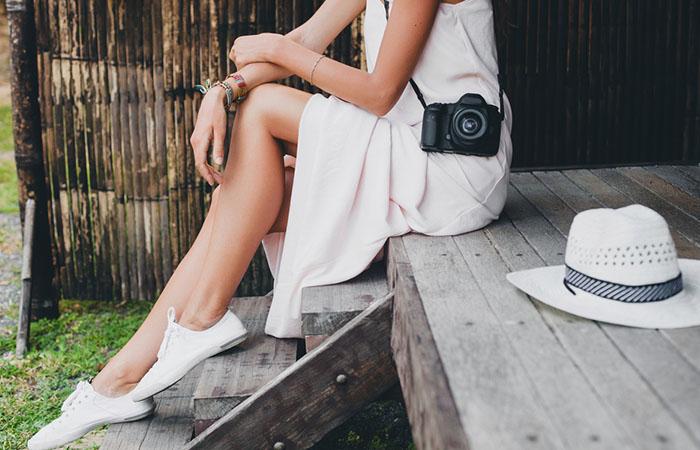 Sporty Glam Mini Dress With Chunky Sneakers