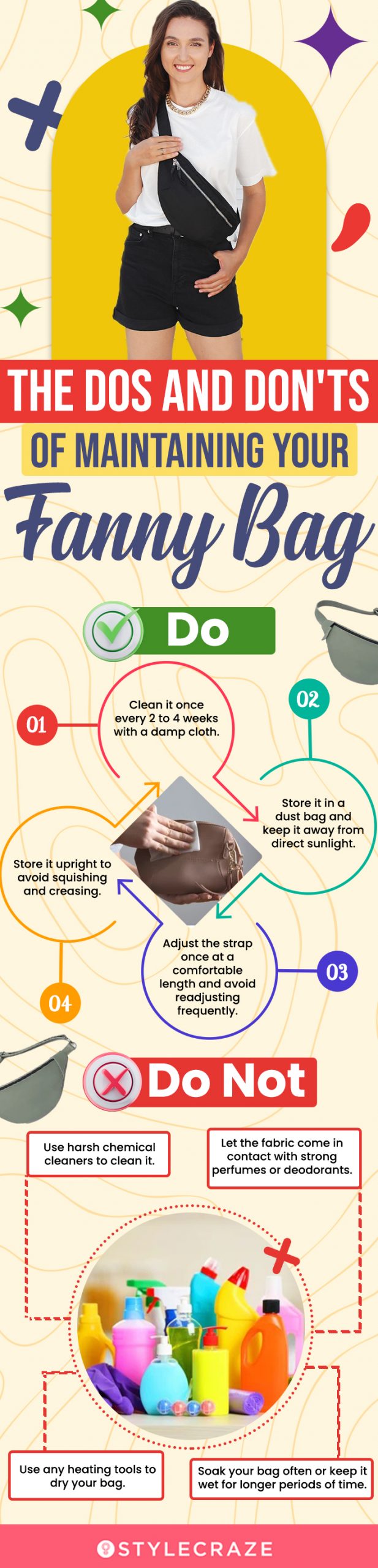 The Dos And Don'ts Of Maintaining Your Fanny Bag (infographic)