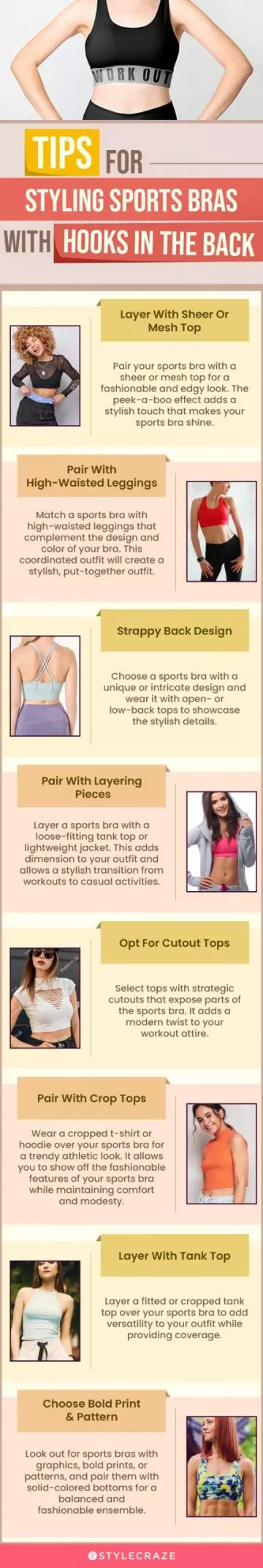 Tips For Styling Sports Bra With Hook In The Back (infographic)