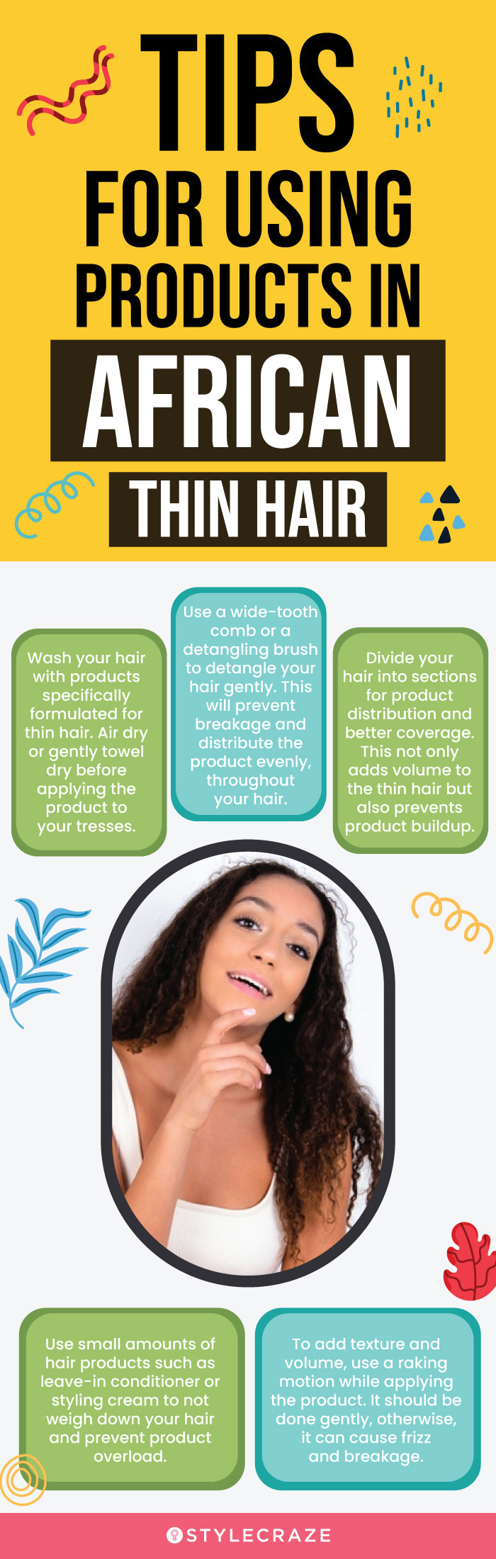 Tips For Using Products In African Thin Hair (infographic)