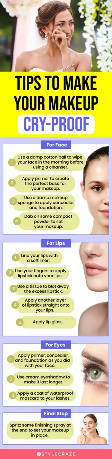 tips to make your makeup cry proof (infographic)