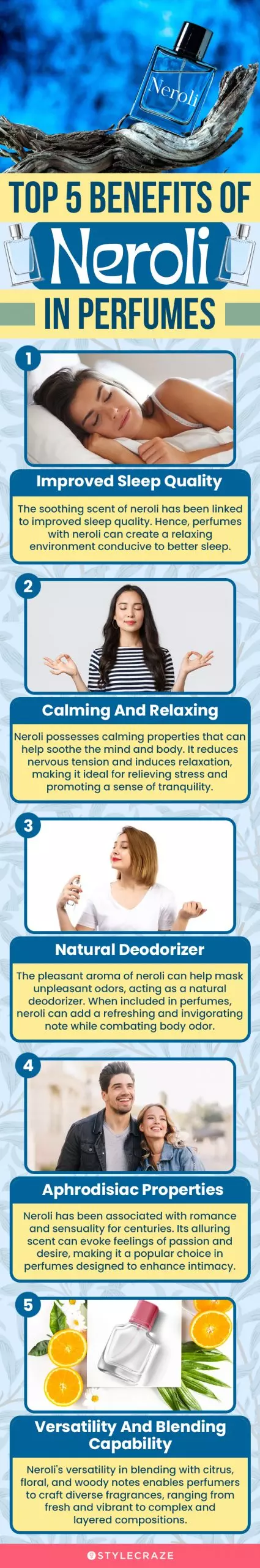 Top 5 Benefits Of Neroli In Perfumes (infographic)