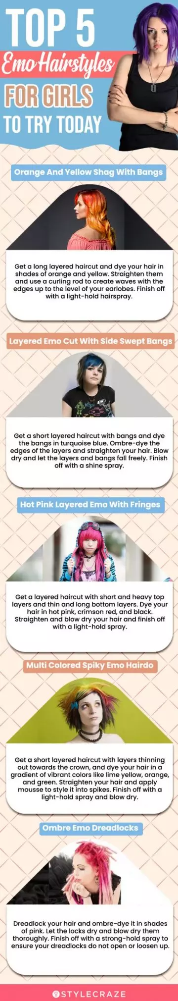 top 5 emo hairstyles for girls to try today (infographic)