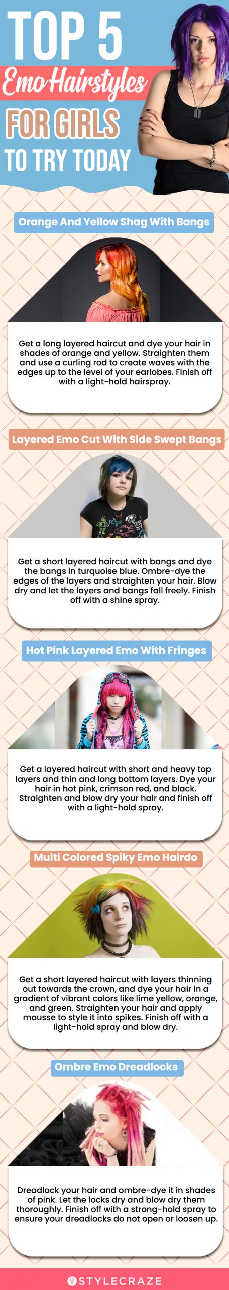 top 5 emo hairstyles for girls to try today (infographic)