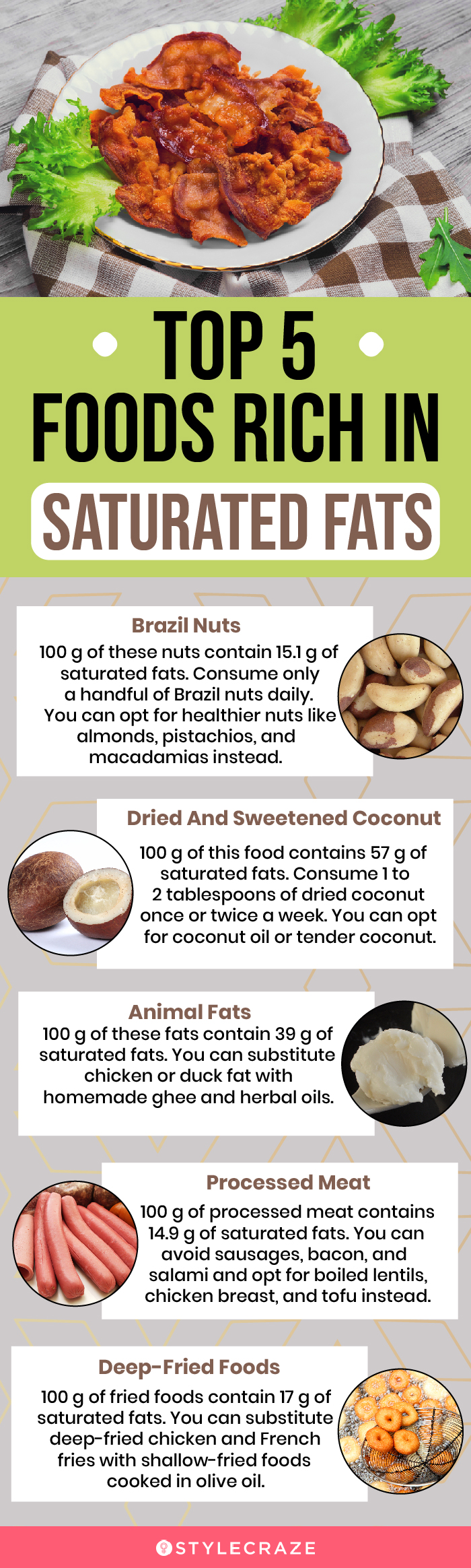 top 5 foods rich in saturated fats (infographic)