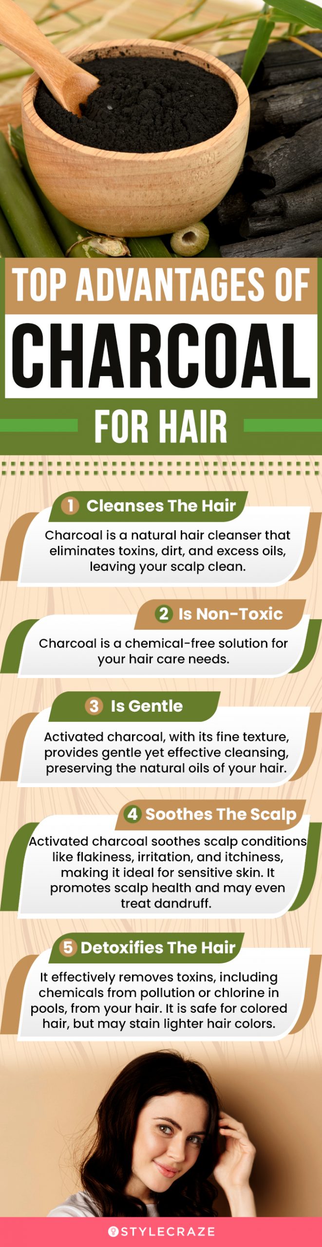 top advantages of charcoal for hair (infographic)