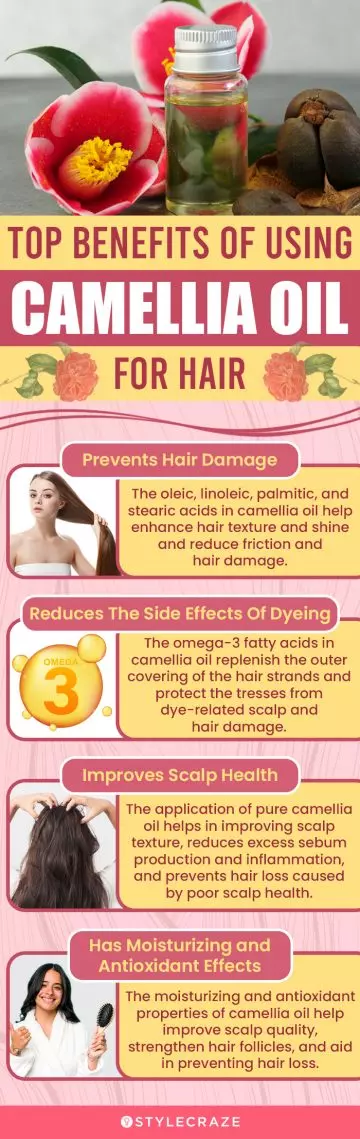 top benefits of using camellia oil for hair (infographic)
