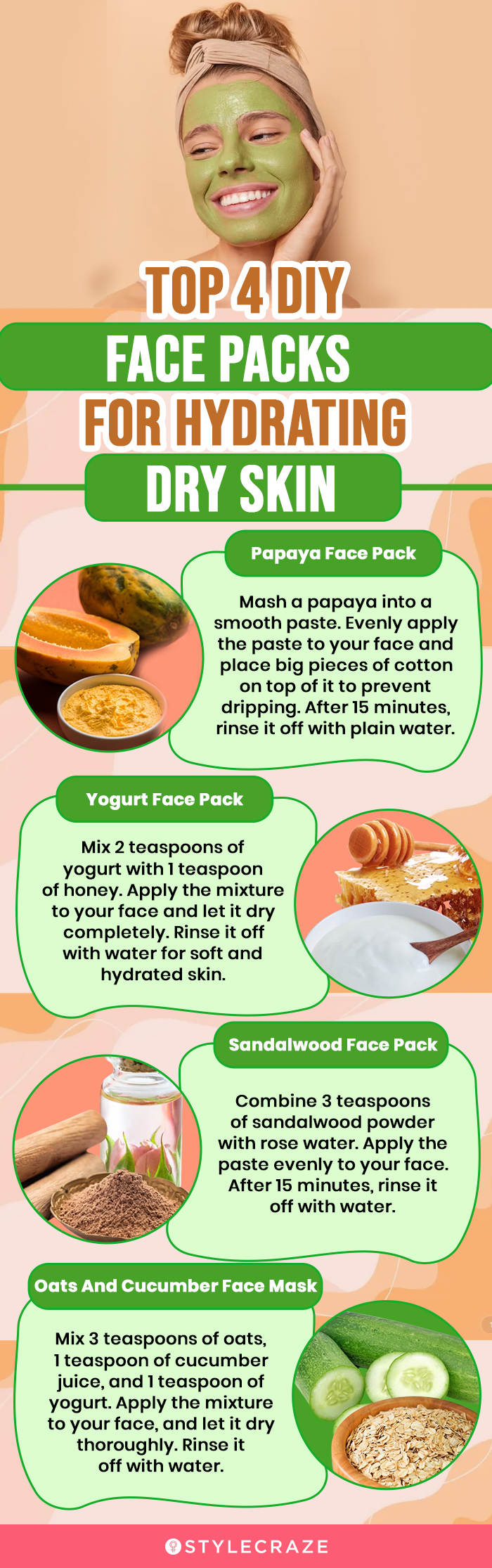 top diy face packs to hydrate dry skin (infographic)