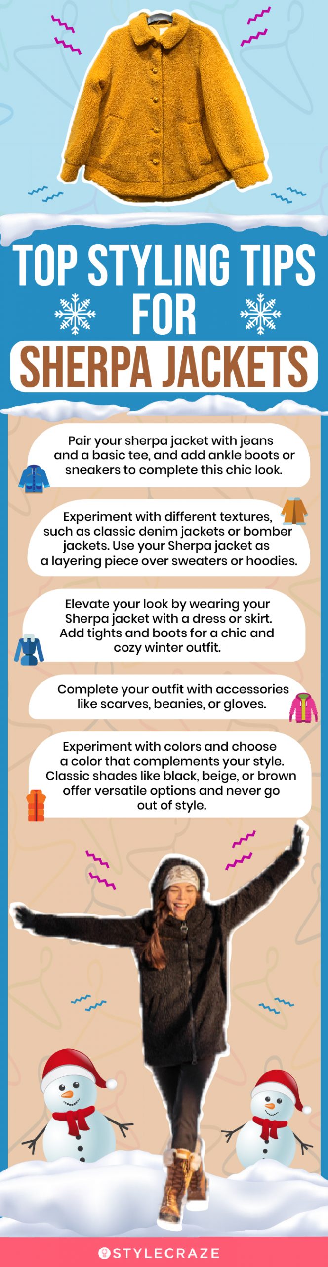 Top Styling Tips For Sherpa Jackets (infographic)