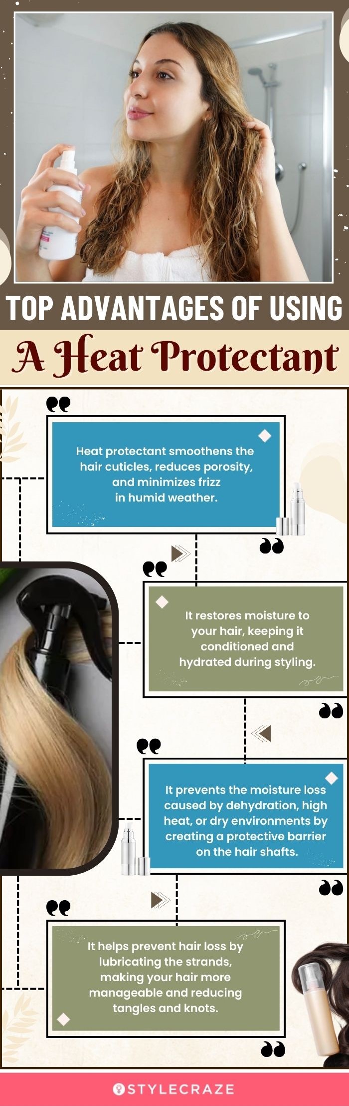 top advantages of using a heat protectant! (infographic)