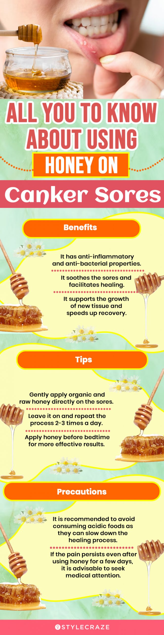 all you need to know about using honey on canker sores (infographic)