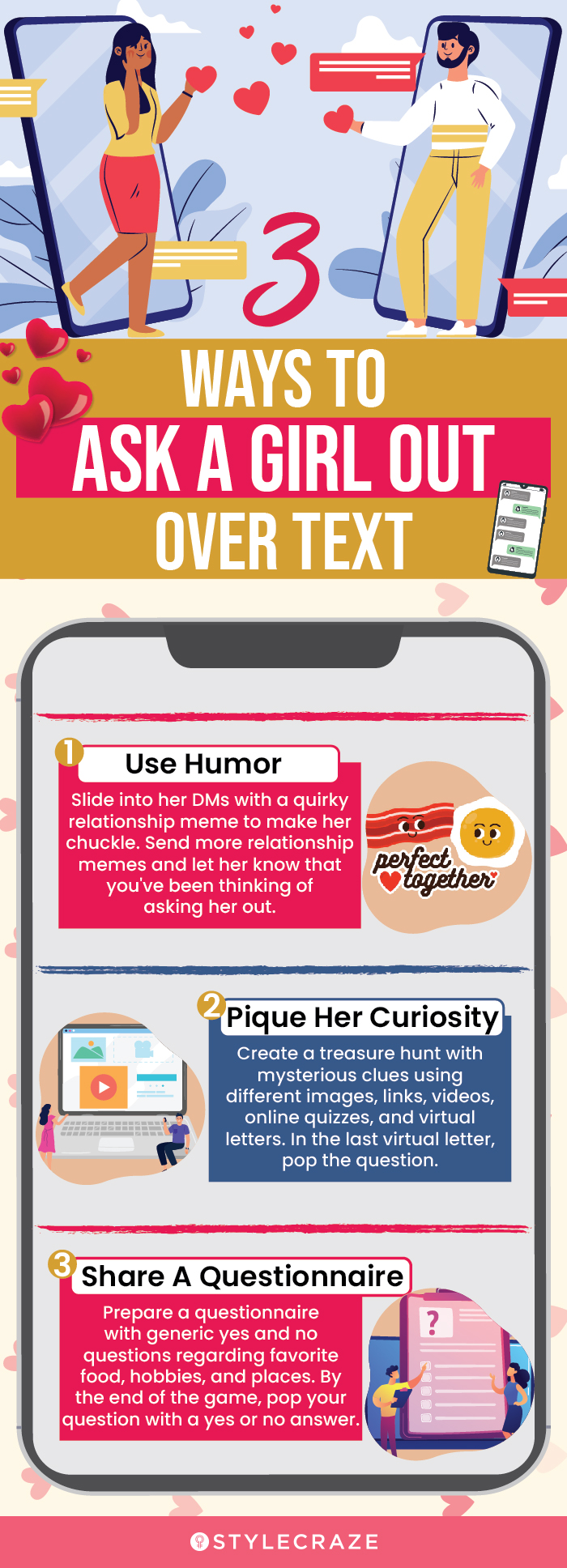 3 ways to ask a girl out over text (infographic)