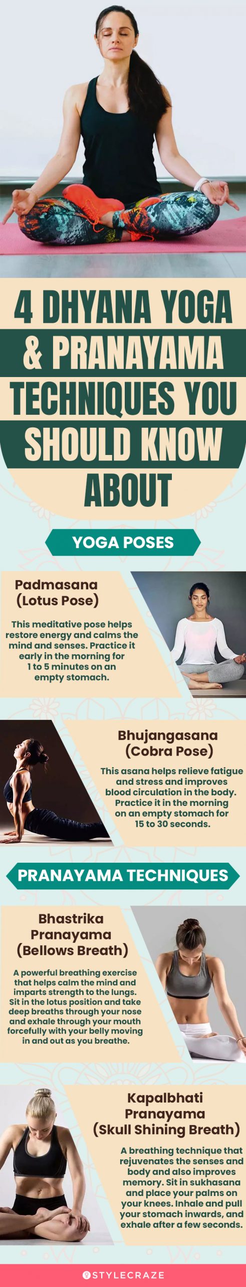 4 dhyana yoga & pranayama techniques you should know about (infographic)