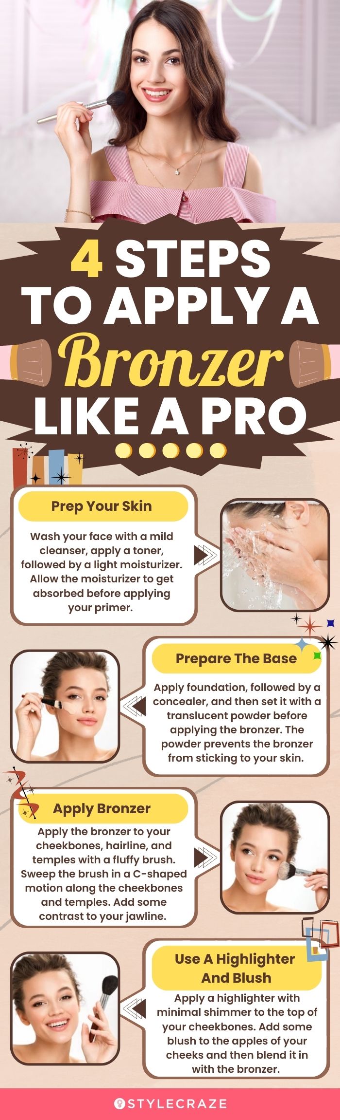 4 steps to apply a bronzer like a pro (infographic)